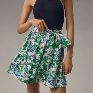 NWOT Maeve somerset with Olive and Coral Floral Pattern and black and white